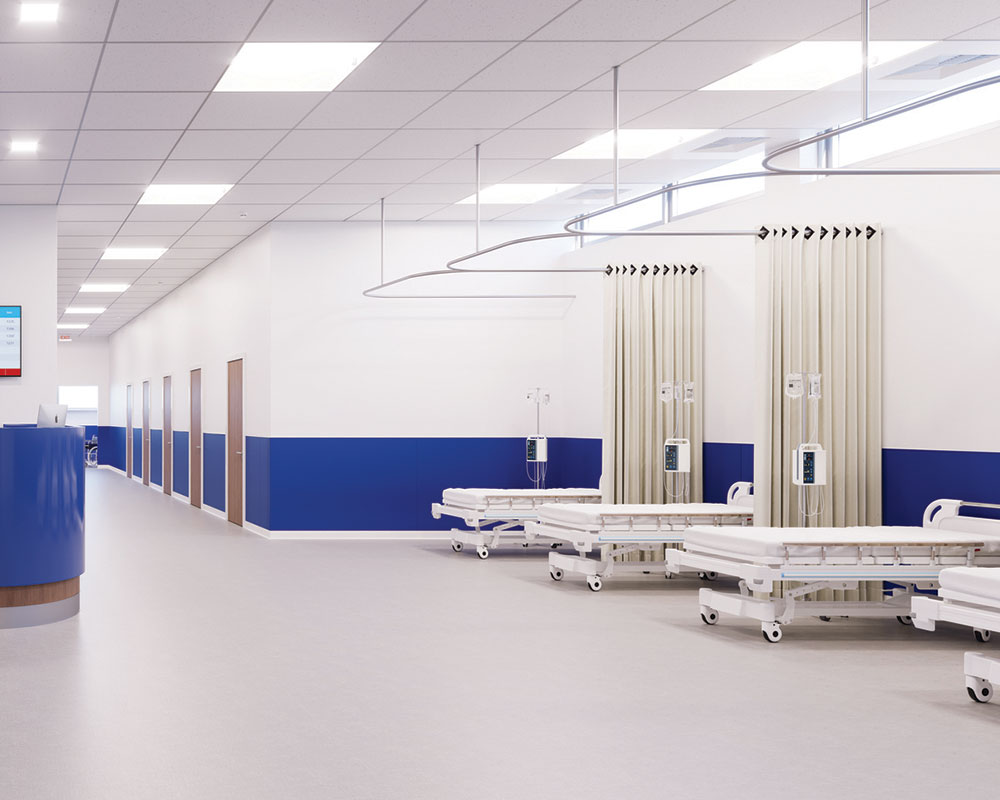 Hospital ward vinyl flooring